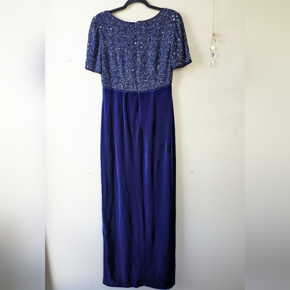 SCALA Vintage Silk, Velvet, & Sequin Dress, Size M, Formal 😍 - Picture 2 of 8